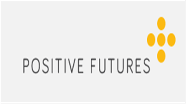 4 yellow dots in a square and words Positive Futures
